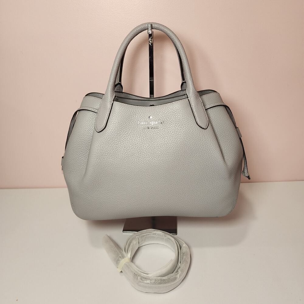 NWT KATE SPADE K8134 DUMPLING LARGE SATCHEL Mountain Grey